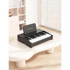 전자피아노 미니전자오르간 나무 독일CENVUE 초보자 장난감 선물, 25 건반 블랙, 1개