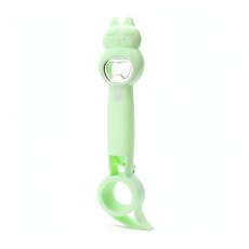 JWJJ 小貓四合一開瓶器, 綠色多功能開瓶器, 1個