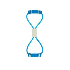 8자 랠리 가정용 피트니스 탄력띠 요가 남녀 미등 어깨 목 스트레칭운동기구, 베이직 블루, 1개