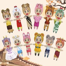 걱정인형만들기십이지신 친구들 12가지 DIY 플레이아트 나무공예 팬시우드, 1.쥐(실미포함), 1개