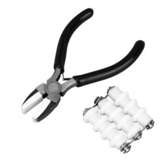 주얼리 와이어 스트레이트너 및 나일론 플라이어 내구성이 뛰어난 소프트 조 주얼리 와이어 스트레이트닝 플라이어 도구 비즈 직조 및 꼬기 프로젝트용 3개의 롤러 래핑 스트레이트너