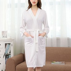 여성용 호텔 목욕 섹시 샤워 타올 가운, 1개, 호텔가운-화이트-M