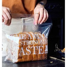 베이커리 빵 비닐백 포장백 베이킹 식빵 봉투 밀봉 포장지 투명 빵백 토스트 베이킹백, 투명 영어 버전 450g 토스트, 1개, 50개