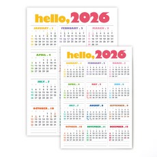 2026년 포스터 달력 캘린더 한장달력 냉장고달력 연력 (B4 + A3 Size), 1세트, 4.플래너