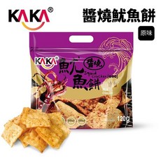 KAKA 醬燒魷魚餅 原味 120g, 1個