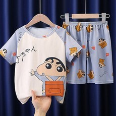 유후 그레이짱 상하세트 내복 주니어 아동 잠옷 파자마 실내복 여름 홈웨어 키즈 남여공용 유후컴퍼니