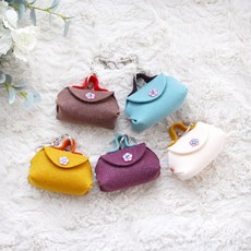 가방열쇠고리 바느질 수납 펠트diy 필통, 엘로우, 1개