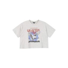 LAP 빈티지 프린팅 크롭 반팔 티셔츠 AS2CT470