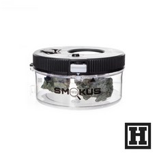 H Market 美國原裝進口 Smokus Jetpack 火力展示罐 LED燈 放大鏡 氣密儲存罐, 黑色, 1個