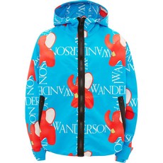 JW앤더슨 로고 프린트 후드 재킷