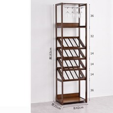 위스키 와인 진열장 장식장 홈바 보관 술 선반 거치대 디스펜서 엔틱, 월넛_7단 (슬림형)