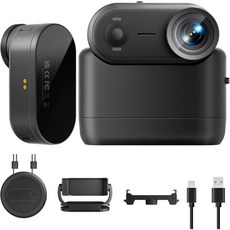 4K 30FPS POV 카메라 33피트 방수 기능 64GB 소형 액션카메라 EIS 안정화 핸즈프리 바디캠 150도 경량 엄지 5시간 배터리 수명 어디든 장착 가능한 휴대용 21, 4K 30FPS POV 카메라 33피트 방수 기능 64