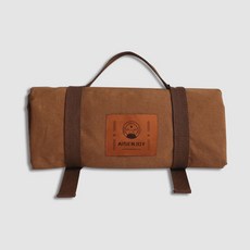 加厚帆布野餐墊，附防水墊，露營野餐、帳篷、防潮、沙灘適用, 焦糖色(贈防水墊),標準(150x150cm)