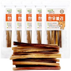 멍도락 한우불리스틱 천연콜라겐 오래먹는껌 100%한우우신 강아지수제간식, 한우우신 소형, 30g, 5개