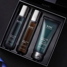 AHC 男士水乳液三件套, 1個, AHC男士煙酰胺 水乳套裝（一年保質期）,清潔保濕控油丨煥髮男友力