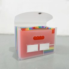 高檔格紋風琴包大容量資料夾, 13層本色格紋, 1個