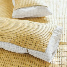 絲薇諾 專利布繩織帶麻將枕墊 40x60cm 米色款 不夾髮夾肉 涼爽透氣 舒適助眠