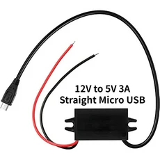 15W 12V 24V에서 5V 3A로 변환하는 DC-DC 스텝 다운 벅 컨버터 레귤레이터 전원 공급 모듈 미니 USB 마이크, 기타
