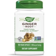 Nature's Way 然萃維 生薑根素食膠囊, 100顆, 1罐