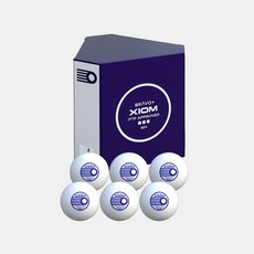 엑시옴 브라보 경기용 ABS 플라스틱 탁구공, 흰색, 6개입, 1개