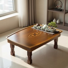가온공방 엔틱 교자상 접이식 밥상 전통 다과상 690x510 3~4인용 목련