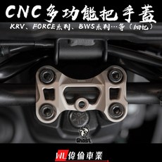 偉倫精品零件 Ghost factory CNC 多功能把手上蓋 裝飾蓋 鋁合金把手蓋 手機架置中 通用, 消光沙色, 1個