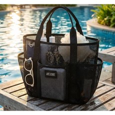 퓨어센스 수영 목욕 가방 물빠짐 메쉬 멀티포켓 비치백, 1