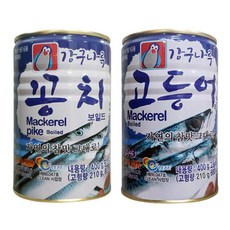 펭귄HC)꽁치통조림 400g 1캔 + 고등어통조림 400g 3캔 / 찌개용, 4개