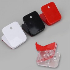 포근디자인 부착식 사각 집게 서류집게, 투명