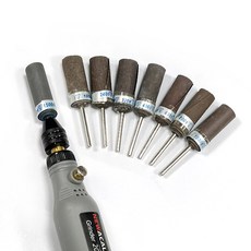 NEWACALOX 砂紙圈磨砂棒組 2.35桿 砂紙棒 水砂紙 砂紙捲 打磨棒 翡翠 玉石 木雕 美甲 金屬 磨砂 拋光, 1個