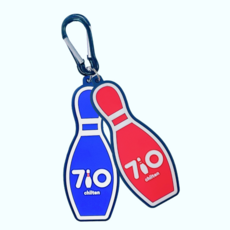 [칠텐굿즈] 710 chilten 볼링핀 실리콘 네임택 볼링네임택 스포츠네임택 레드블루 2개