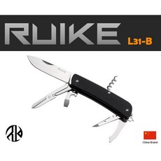 RUIKE 18種功能多功能折刀 RUL31-B 12C27不銹鋼 G10握柄, 1個