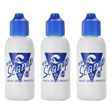 평화 스탬프 리필용 잉크(40g), 3개, 블루(1P)