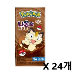 에스피씨 삼립 포켓몬 초코우유 아연포함, 190ml, 24팩