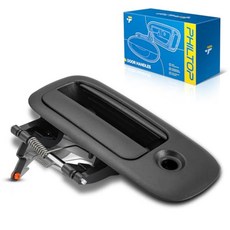 PHILTOP Exterior ABS Door Handle Tailgate 1Pcs for 2001-2003 Ford F-150/250/350 Super Duty；Ford F-, Exterior-FR or RR-Black-1Pcs