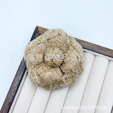 胸花飾品 高端小香粗花尼布超定型胸花飾品山茶花服裝裝飾配件, 1個, 香檳杏