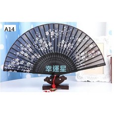 【幸運星】真絲跳舞扇子 Cosplay 角色扮演道具 禮物 和服配件 外拍道具 元氣少女, 1個