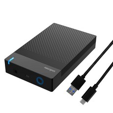 유니콘 USB3.1 C to A 유무선 3.5인치 외장하드 슬라이드 조립 케이스, HDD-500V, 1개