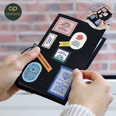 [픽커] 콘서트티켓북 야구티켓북 콜렉트북 티켓북 56포켓 스티커 4장 블랙