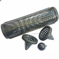 장어 통발 어망 미꾸라지 덫 원통형 나팔형 3단 접이식 분리형 낚시 그물, 중형 양쪽 끝 원통형