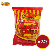 리코스 미니 라운드 나쵸칩, 80g, 3개