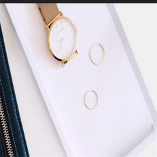 모쿠모쿠 철제 소품 트레이 예쁜철제트레이, 화이트 MW-678