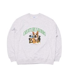 비에스래빗 맨투맨 티셔츠 2223 LUCKY JUNGLE CREWNECK HEATHER GREY