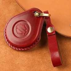 할리 스마트키 가죽 키 커버 키링, 1개, 레드