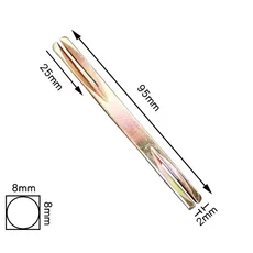 8x8mm 8mm 길이 85-130mm 페로 강철 철 샤프트 스핀들 창문 핸들 레버 손잡이 사각형 핀, 05 Silver, 01 China Mainland