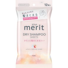 메리트 MERIT 드라이샴푸 시트 사봉 피치향 12매입, 1개