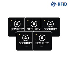 아파트 공동현관 도어락 복사 등록 MCT 사각 CUID 스티커 태그 세트, 5개, 사각 CUID 태그(No.2P)