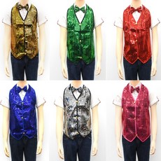 아동웨이터조끼(색상선택)/이벤트 의상 반짝이조끼