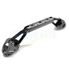 台灣公司現貨/機車、電動車通用車把改裝橫桿/車把平衡桿/三陽曼巴改裝橫桿/擴充平衡桿/機車橫桿/機車支架橫桿, 鈦色, 多功能車把橫桿/21cm帶螺孔