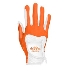 Fit39 EX 經典款高爾夫手套, 橘色/白底,S(右), 1個